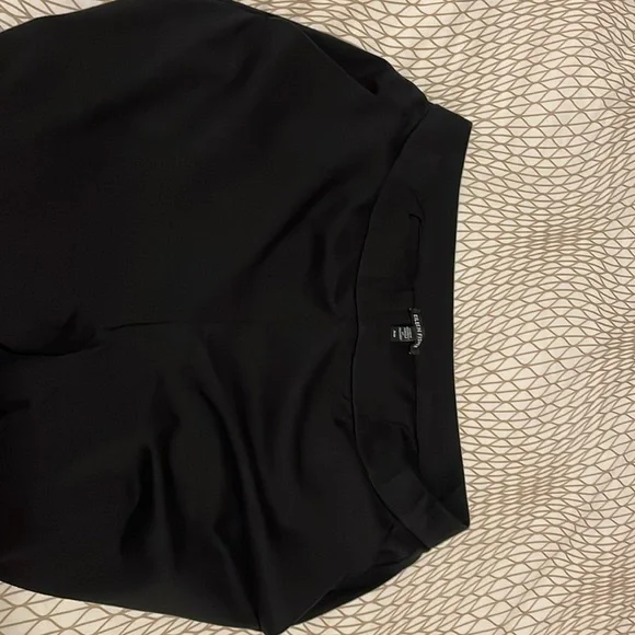 Black Eileen Fisher Organic Cotton Ponte Wide-Leg Pant, Medium (24” inseam) - Picture 2 of 8